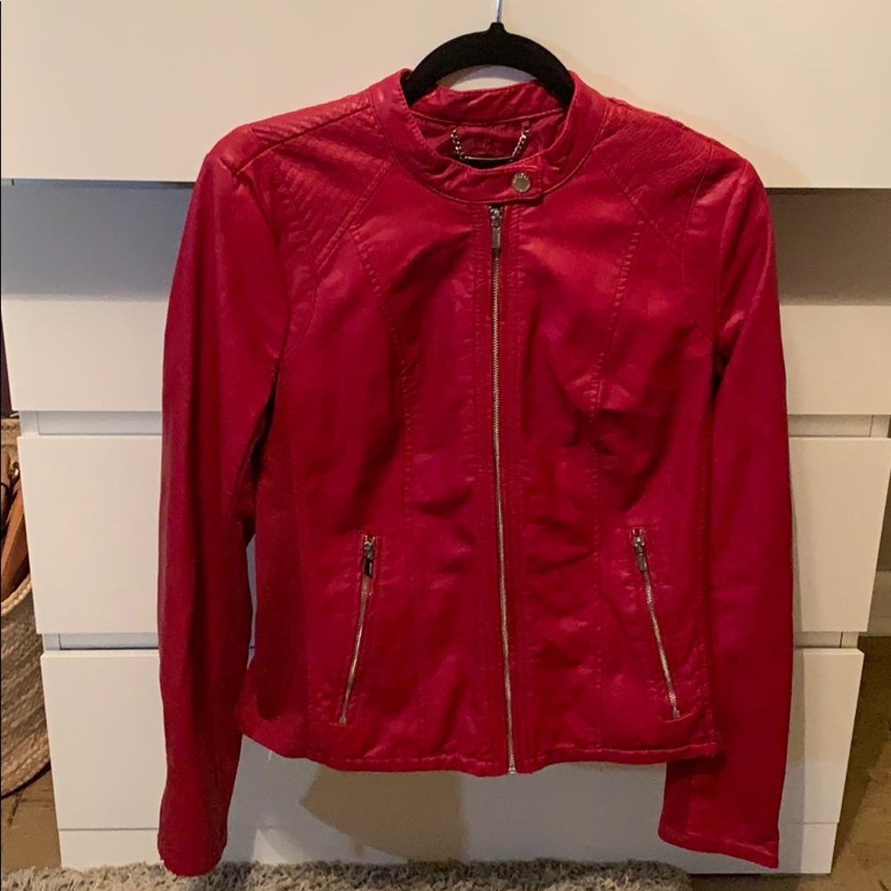 Express brand new w/o tags red biker jacket